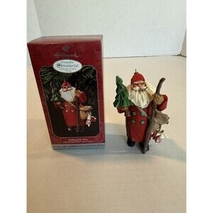 1973-1998 HALLMARK KEEPSAKE MAKING HIS WAY SANTA CHRISTMAS ORNAMENT 25 YRS NEW